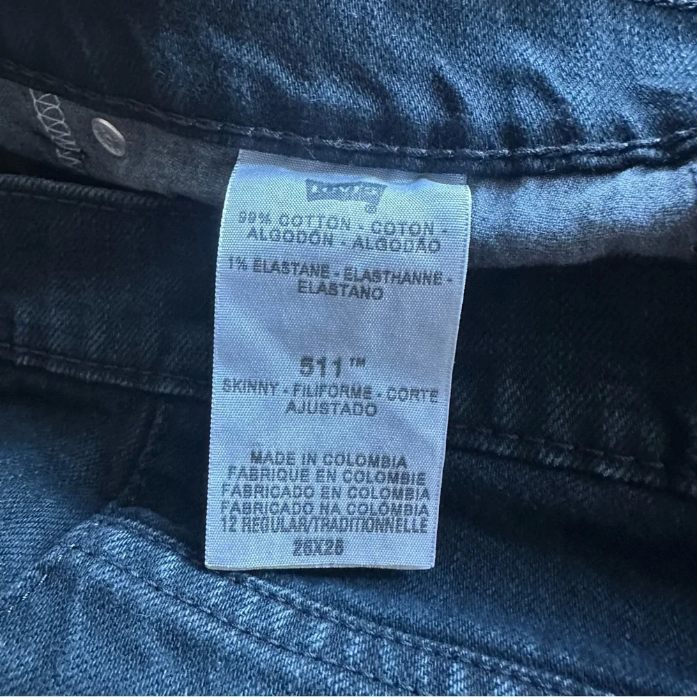 Levi's 511 Skinny black jeans 26x26